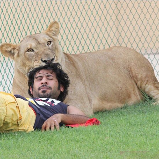 زندگی عجیب این پسر پولدار با حیوانات وحشی (عکس)