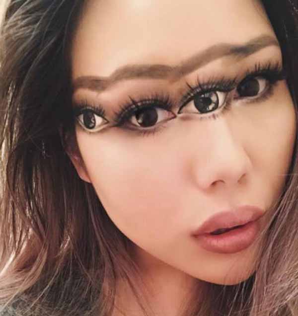 ارایش های وحشتناک روی صورت این دختر زیبا ارایش های وحشتناک روی صورت این دختر زیبا