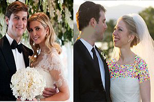 مقایسه جالب ازدواج دختر ترامپ و دختر کلینتون (عکس)