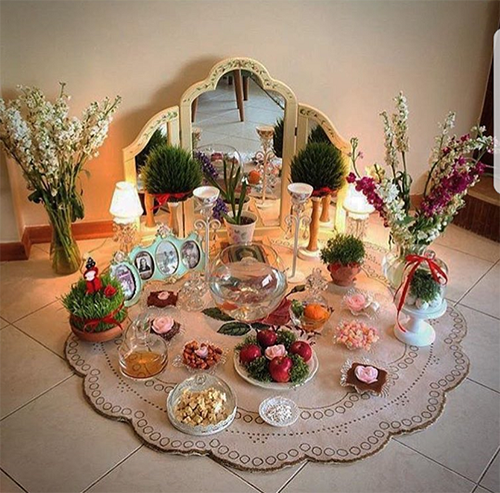 ایده های جدید تزئین سفره هفت سین عید نوروز 97 ایده های جدید تزئین سفره هفت سین عید نوروز 97