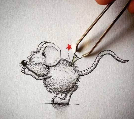 هنرنمایی و نقاشی های خارق العاده با موش
