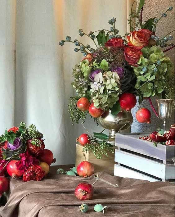 مدل های شیک و جدید تزیین انار مخصوص شب یلدا