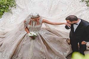 گرانترین لباس عروس که دوختنش 700 ساعت طول کشید (عکس)