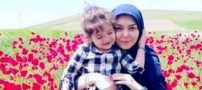 گندم دختر آزاده نامداری در کنار آدم برفی اش