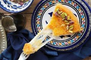 طرز تهیه دسر مجلسی کونوفه پنیری از ترکیه (عکس)