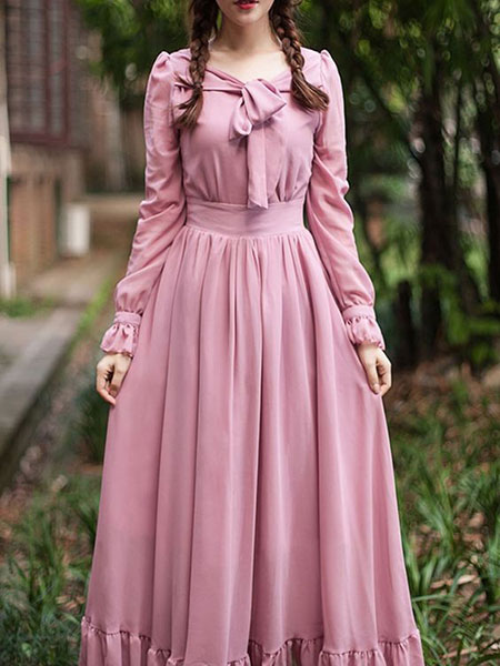 جدیدترین مدل های دامن بلند دخترانه صورتی