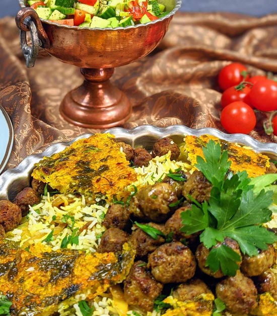 طرز تهیه قنبر پلو شیرازی مجلسی (عکس)