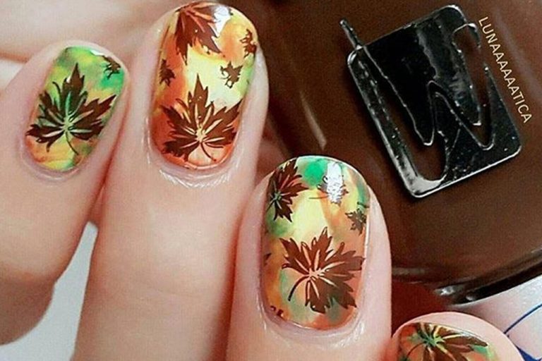 زیباترین مدلهای طراحی ناخن پاییزی ( عکس )