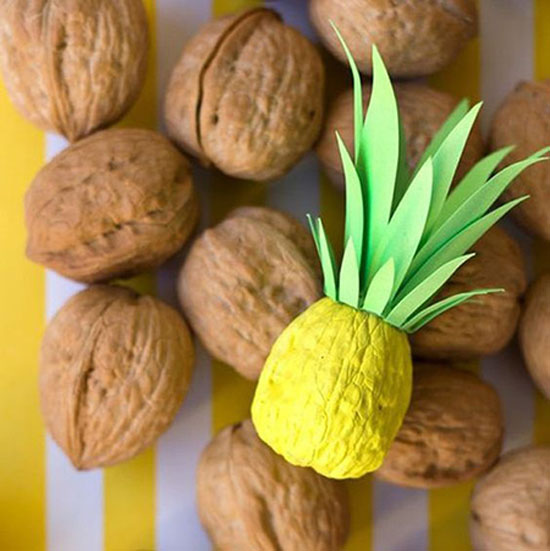کاردستی های خلاقانه با پوست گردو برای کودکان + عکس
