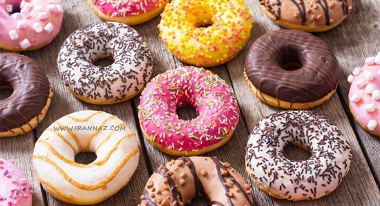 غذاهای ناسالم که در عین حال برای بدن مفیدند!! انواع دونات - غذاهای ناسالم که در عین حال برای بدن مفیدند!!