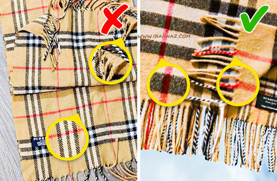 روسری بربری - Burberry - تشخیص اورجینال از فیک
