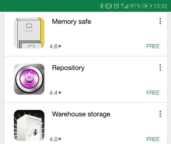 برنامه هایی برای افزایش فضای حافظه ، برنامه های خطرناک اندروید