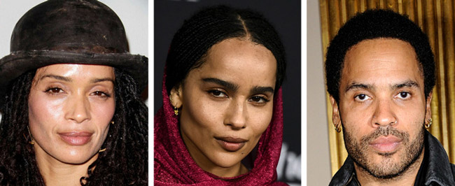 زوئی کراویتز دختر لیسا بونت و لنی کراویتز ، شباهت فرزندان بازیگران هالیوود به والدین