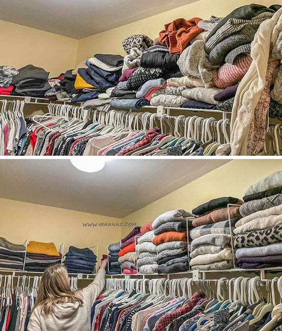 تقسیم کننده و نظم دهنده های لباس ، ایده برای استفاده بهینه از همه قسمت های خانه