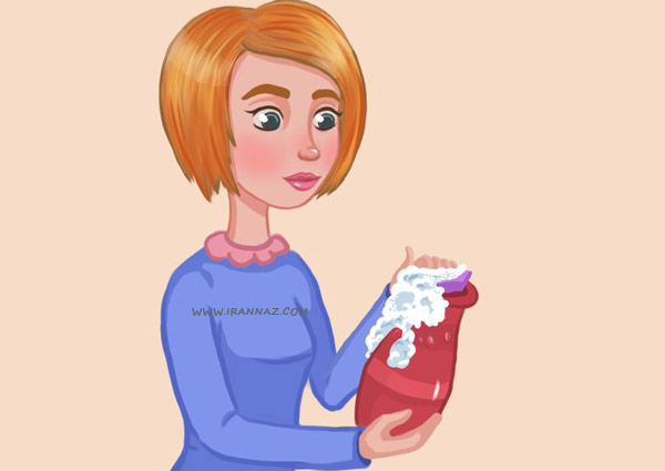 گلدان را با آب و وایتکس بشویید ، گل را برای مدت طولانی تازه نگه داریم