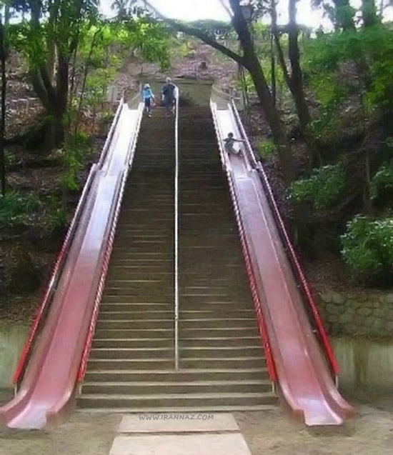 پله سرسره ای