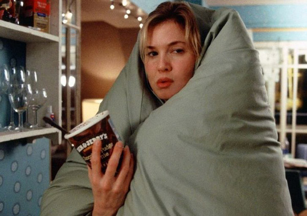 با پخش فیلم خاطرات بریجت جونز - Bridget Jones's Diary عادت بستنی خوردن جلوی تلویزیون رواج پیدا کرد