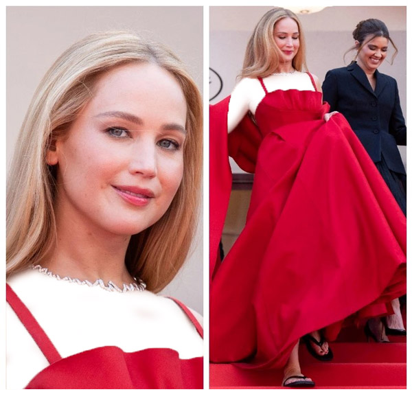 جنیفر لارنس - Jennifer Lawrence در مراسم فرش قرمز جشنواره فیلم کن ، لباس های جالب و عجیب بازیگران روی فرش قرمز