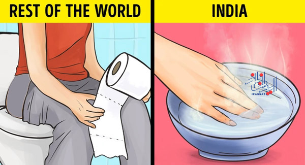 استفاده نکردن از دستمال توالت در هند ، آداب و رسوم عجیب و غریب کشورهای مختلف دنیا