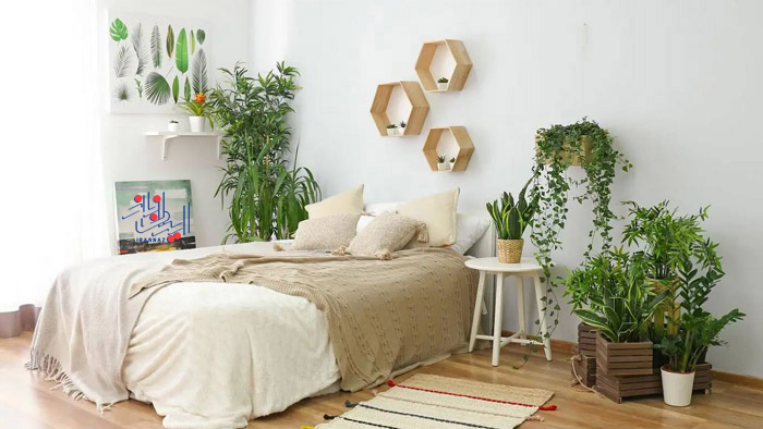 چطور با گل و گیاه، اتاق خواب را تزئین کنیم؟