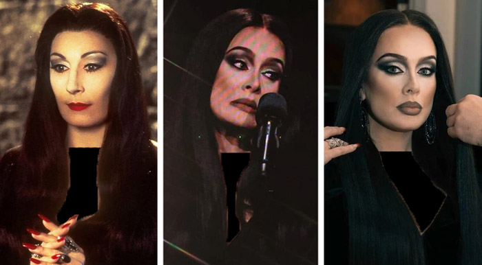 ادل - Adele مانند شخصیت خیالی مورتیشیا آدامز