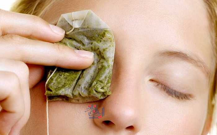 چای سبز - Green tea ، رفع افتادگی پلک با این روش های موثر و خانگی