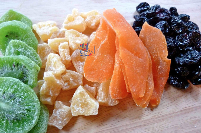خشک کردن میوه با شکر