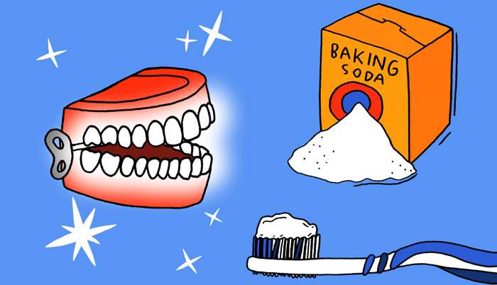 سفید کننده دندان ، کاربردهای جوش شیرین برای پوست و خانه داری