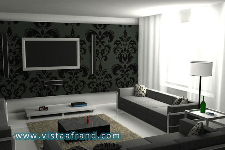 کاغذ دیواری پشت تلویزیون ساده انتخاب کنیم یا طرح دار؟