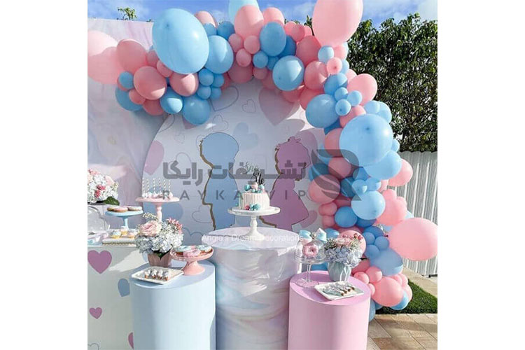 بادکنک آرایی تعیین جنسیت با‌ ایده‌های جذاب و خلاقانه با تشریفات رایکا