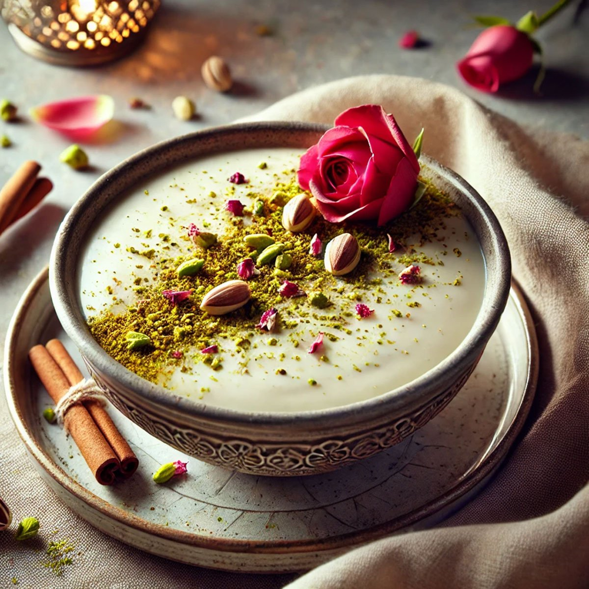 فرنی ایرانی یک صبحانه تابستانی