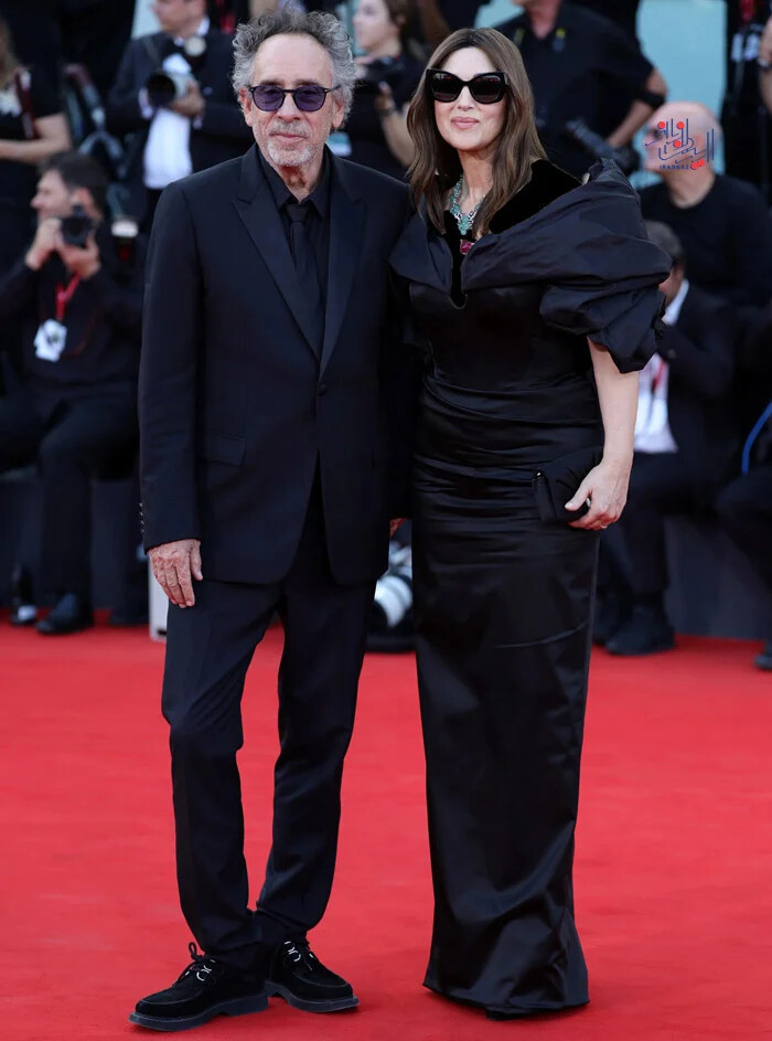 تیم برتون و مونیکا بلوچی (Tim Burton and Monica Bellucci) ، عکس های بازیگران مشهور در جشنواره فیلم ونیز