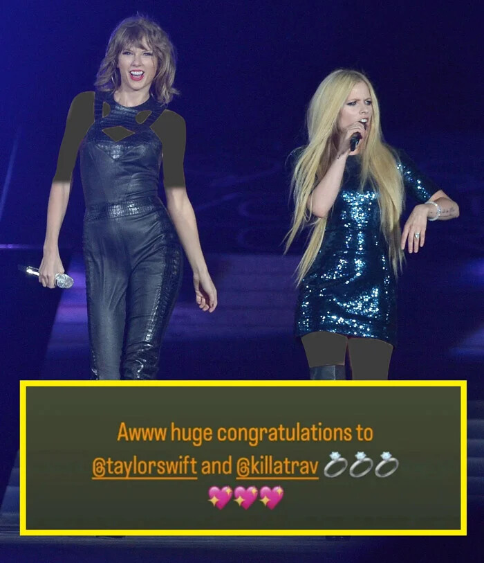 آوریل لوین (Avril Lavigne) ، واکنش سلبریتی ها به نامزدی زوج مشهور و سرشناس
