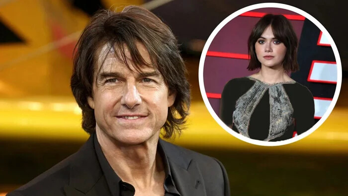 Emilia Jones and Tom Cruise