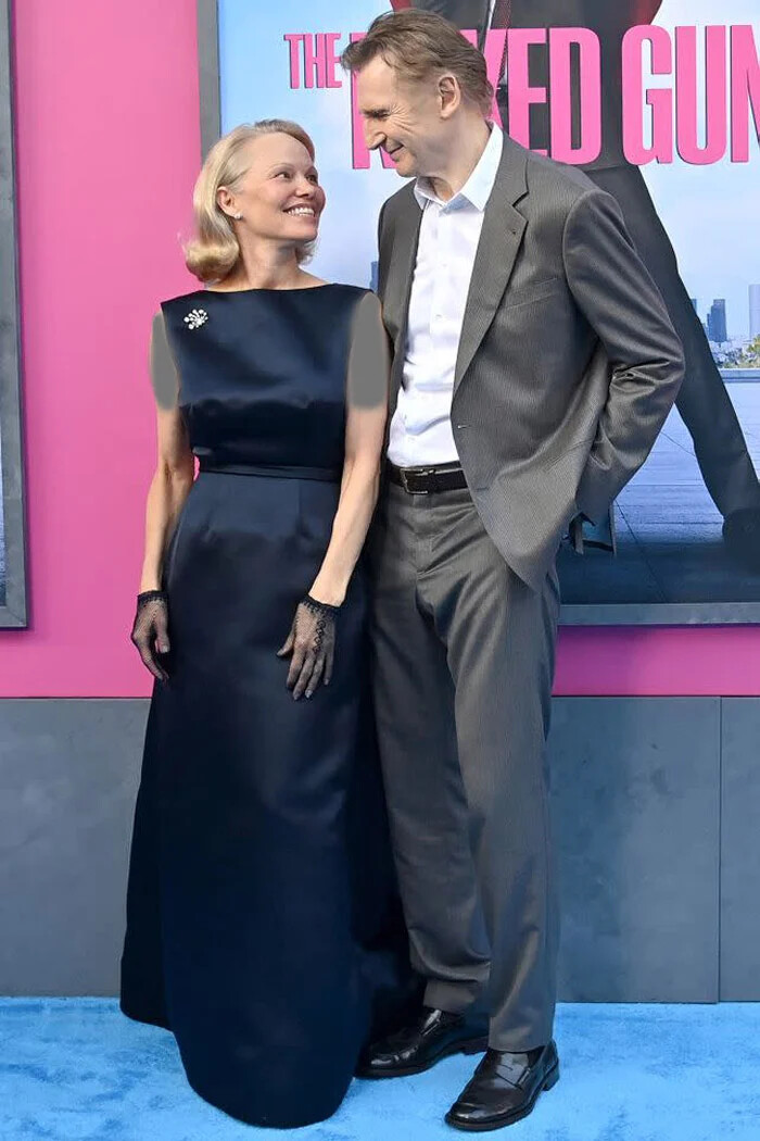 Pamela Anderson and Liam Neeson