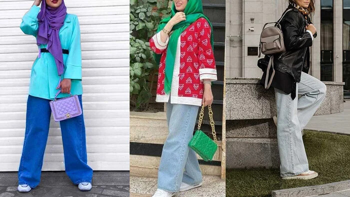 نحوه استایل کردن با شلوار بگ برای افراد شیک پوش ، شلوار جین گشاد