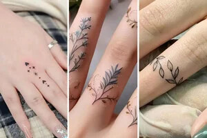 ایده های جذاب و زیبا برای تتوی انگشتان دست