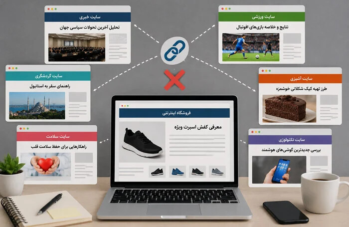 انتشار در سایتهای نامرتبط