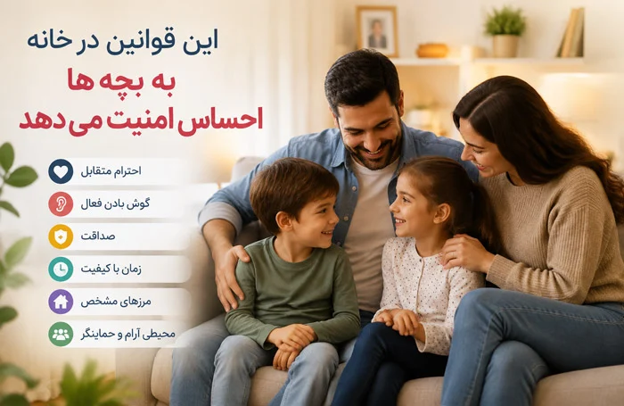 این قوانین در خانه به بچه ها احساس امنیت می دهد
