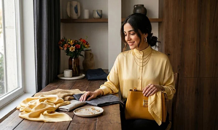 نکاتی مهم برای درخشش بیشتر ، نحوه استایل کردن با زرد کره ای برای خانم های خوشتیپ