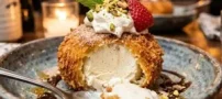 طرز تهیه بستنی سرخ شده ترد و خوشمزه در خانه