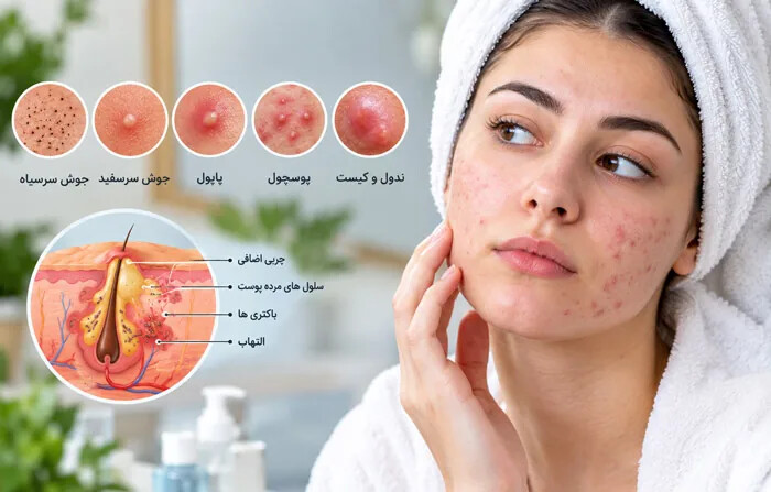 عوامل پیدایش جوش صورت و روش های موثر برای درمان آکنه