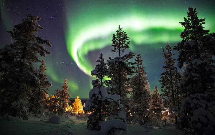 شفق قطبی در لاپلند فنلاند (Lapland)
