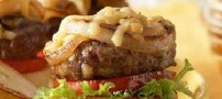 طرز تهیه مینی برگر با پیاز پنیری