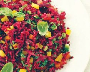 طرز تهیه تبوله چغندر رنگارنگ