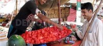 شیوه بسیار جالب فروش هندوانه در پاکستان (+تصاویر)