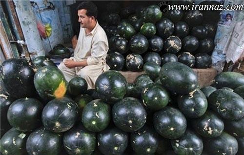 شیوه بسیار جالب فروش هندوانه در پاکستان (+تصاویر) شیوه بسیار جالب فروش هندوانه در پاکستان (+تصاویر)