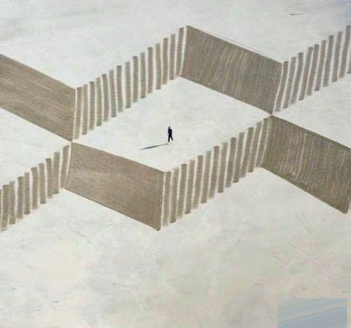 عکسهایی از خلق آثار هنری با شن کش