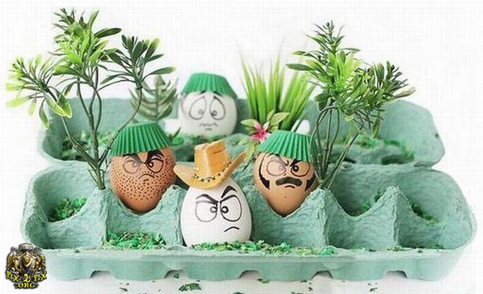 عکسهایی از تخم مرغ های بامزه