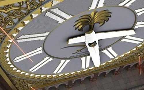  رونمایی از بزرگترین ساعت جهان در مکه مکرمه